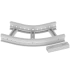 Unex - Coude plat 45° 85x300 R300 gris RAL7035 U23X - Livré avec 4 pièces de jonction