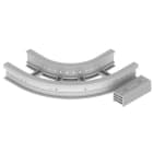Unex - Coude plat 90° 135x300 R300 gris RAL7035 U23X - Livré avec 4 pièces de jonction