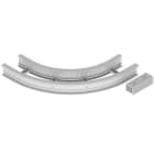 Unex - Coude plat 90° 135x300 R600 gris RAL7035 U23X - Livré avec 4 pièces de jonction