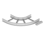 Unex - Coude plat 90° 85x400 R300 gris RAL7035 U23X - Livré avec 4 pièces de jonction