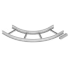 Unex - Coude plat 90° 85x400 R600 gris RAL7035 U23X - Livré avec 4 pièces de jonction