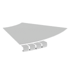 Unex - Couvercle coude plat 45° L400 R300 gris RAL7035 U23X