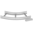 Unex - Coude plat 45° 85x400 R600 gris RAL7035 U23X - Livré avec 4 pièces de jonction