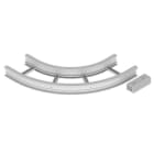 Unex - Coude plat 90° 135x400 R600 gris RAL7035 U23X - Livré avec 4 pièces de jonction