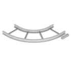 Unex - Coude plat 90° 85x500 R600 gris RAL7035 U23X - Livré avec 4 pièces de jonction