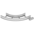 Unex - Coude plat 90° 135x500 R600 gris RAL7035 U23X - Livré avec 4 pièces de jonction