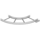 Unex - Coude plat 90° 85x600 R600 gris RAL7035 U23X - Livré avec 4 pièces de jonction