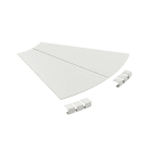 Unex - Couvercle coude plat 45° L600 R300 gris RAL7035 U23X