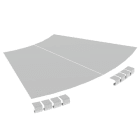Unex - Couvercle coude plat 45° L600 R600 gris RAL7035 U23X