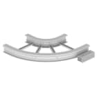 Unex - Coude plat 90° 135x600 R300 gris RAL7035 U23X - Livré avec 4 pièces de jonction