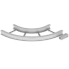 Unex - Coude plat 90° 135x600 R600 gris RAL7035 U23X - Livré avec 4 pièces de jonction