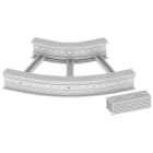 Unex - Coude plat 45° 135x600 R300 gris RAL7035 U23X - Livré avec 4 pièces de jonction