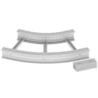 Unex - Coude plat 45° 135x600 R600 gris RAL7035 U23X - Livré avec 4 pièces de jonction