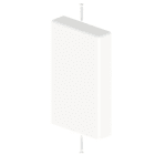 Unex - Embout de fermeture de goulotte de climatisation blanc RAL9010 45x75 U24X