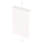 Unex - Embout de fermeture de goulotte de climatisation blanc RAL9010 60X75 U24X