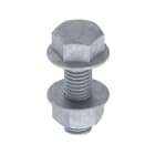 Unex - Vis à tête hexa. avec écrou DIN 6921 M8x25 Acier galvanisé classe 6 s/EN61537