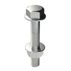 Unex - Vis à tête hexa. avec écrou DIN 6921 M8x50 Inox AISI 316 classe 9B s/EN61537