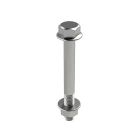 Unex - Vis avec écrou DIN 6921 M8x70 en acier inox AISI 316