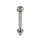 Unex - Vis avec écrou DIN 6921 M8x70 en acier inox AISI 316