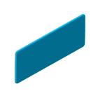 Unex - Plaque d'identification 40x100mm Bleu en U48X sans halogènes