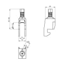 Unex - Fixation pour câbles gris RAL7035 Ø12-16mm U48X