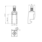Unex - Fixation pour câbles gris RAL7035 Ø16-22mm U48X
