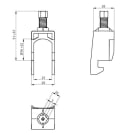 Unex - Fixation pour câbles gris RAL7035 Ø22-28mm U48X