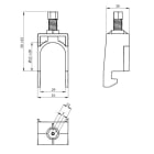 Unex - Fixation pour câbles gris RAL7035 Ø28-34mm U48X