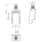 Unex - Fixation pour câbles gris RAL7035 Ø34-40mm U48X
