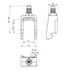 Unex - Fixation pour câbles gris RAL7035 Ø40-46mm U48X
