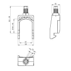 Unex - Fixation pour câbles gris RAL7035 Ø46-52mm U48X