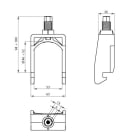 Unex - Fixation pour câbles gris RAL7035 Ø58-64mm U48X