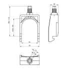 Unex - Fixation pour câbles gris RAL7035 Ø76-82mm U48X