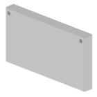 Unex - Embout de fermeture gris RAL7038 100x200 U48X sans halogènes
