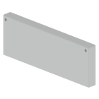 Unex - Embout de fermeture gris RAL7038 100x300 U48X sans halogènes
