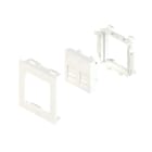 Unex - Plastron droit 2 RJ45 blanc RAL9010 65 U24X