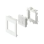 Unex - Plastron droit 2 RJ45 blanc RAL9010 80 U24X