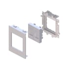 Unex - Plastron droit 2 RJ45 couleur alu 80 U48X