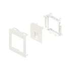 Unex - Plastron droit 1 RJ45 blanc 65 U48X sans halogènes