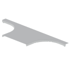 Unex - Couvercle dérivation T gris RAL7035 L300 U23X