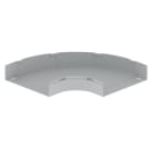 Unex - Coude plat 90 gris RAL7038 100X400 U48X sans halogenes