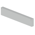 Unex - Embout de fermeture gris RAL7038 100x600 U48X sans halogènes