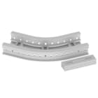 Unex - Coude plat 45° 85x200 R300 gris RAL7035 U23X - Livré avec 4 pièces de jonction