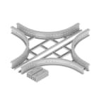 Unex - Croix 135x200 R600 gris RAL7035 U23X - Livrée avec 8 pièces de jonction