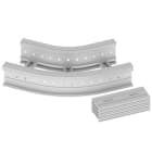 Unex - Coude plat 45° 135x300 R300 gris RAL7035 U23X - Livré avec 4 pièces de jonction