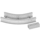 Unex - Coude plat 45° 135x300 R600 gris RAL7035 U23X - Livré avec 4 pièces de jonction