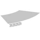 Unex - Couvercle coude plat 45 L400 R600 gris RAL7035 U23X