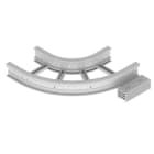 Unex - Coude plat 90° 135x400 R300 gris RAL7035 U23X - Livré avec 4 pièces de jonction