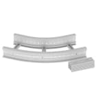 Unex - Coude plat 45° 135x400 R600 gris RAL7035 U23X - Livré avec 4 pièces de jonction