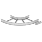 Unex - Coude plat 90° 85x500 R300 gris RAL7035 U23X - Livré avec 4 pièces de jonction